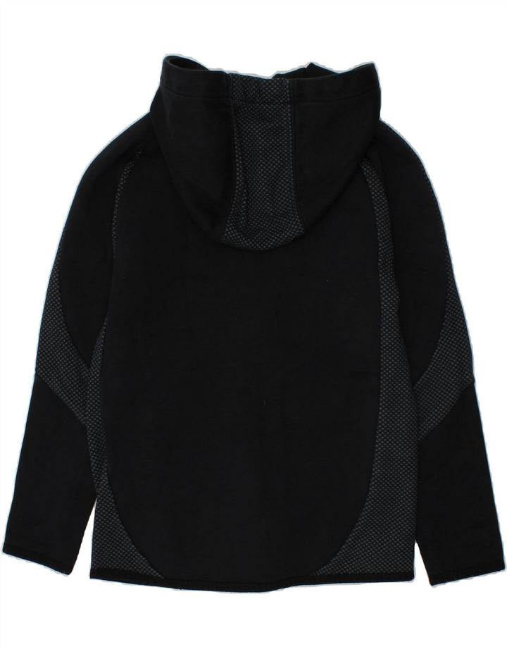 PUMA Girls Zip Hoodie Sweater 7-8 Years Black Spotted Cotton Vintage Puma and Second-Hand Puma from Messina Hembry 