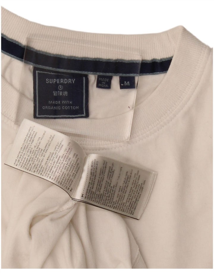 Camiseta masculina Superdry Top médio algodão branco