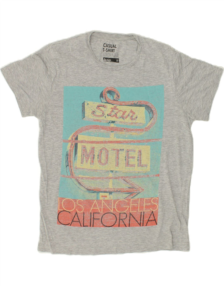 JULES Mens Regular Graphic T-Shirt Top Medium Grey Cotton | Vintage Jules | Thrift | Second-Hand Jules | Used Clothing | Messina Hembry 