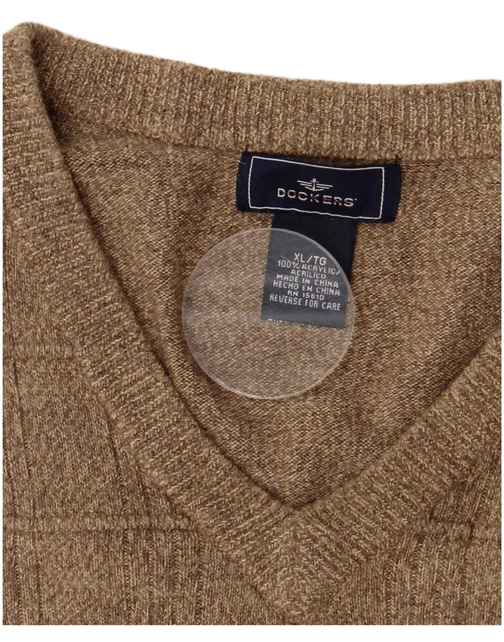 Dockers masculino colete regata XL marrom acrílico