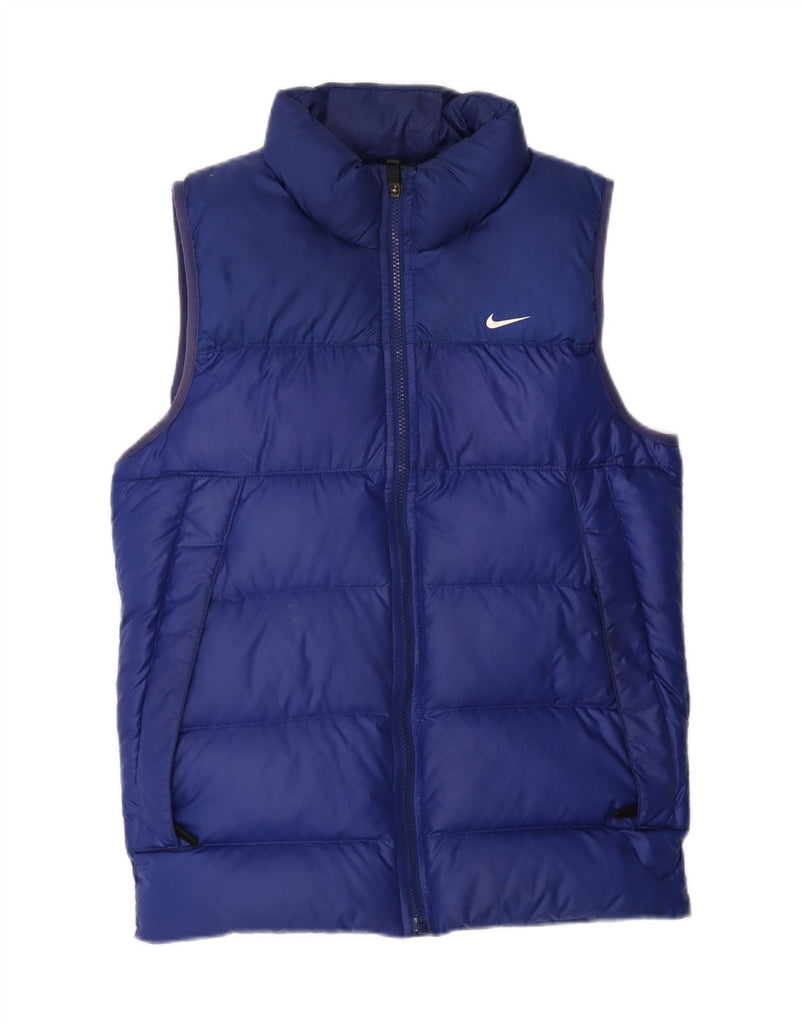 NIKE Mens Padded Gilet UK 34 XS Blue Polyester Vintage Nike and Second-Hand Nike from Messina Hembry 