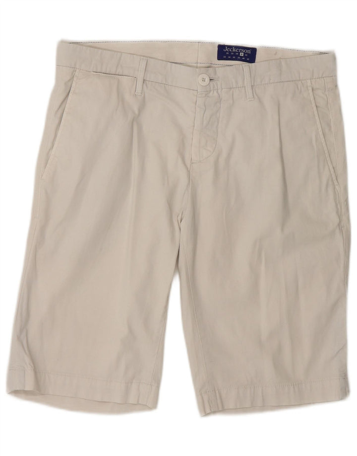Shorts Chino feminino Jeckerson W31 algodão bege médio