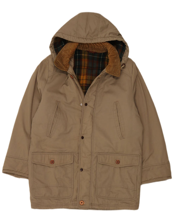 Sobretudo masculino com capuz Faciba IT 54 2XL poliéster cáqui