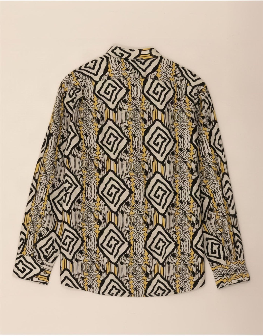 Camisa masculina Woodin grande geométrica multicolorida