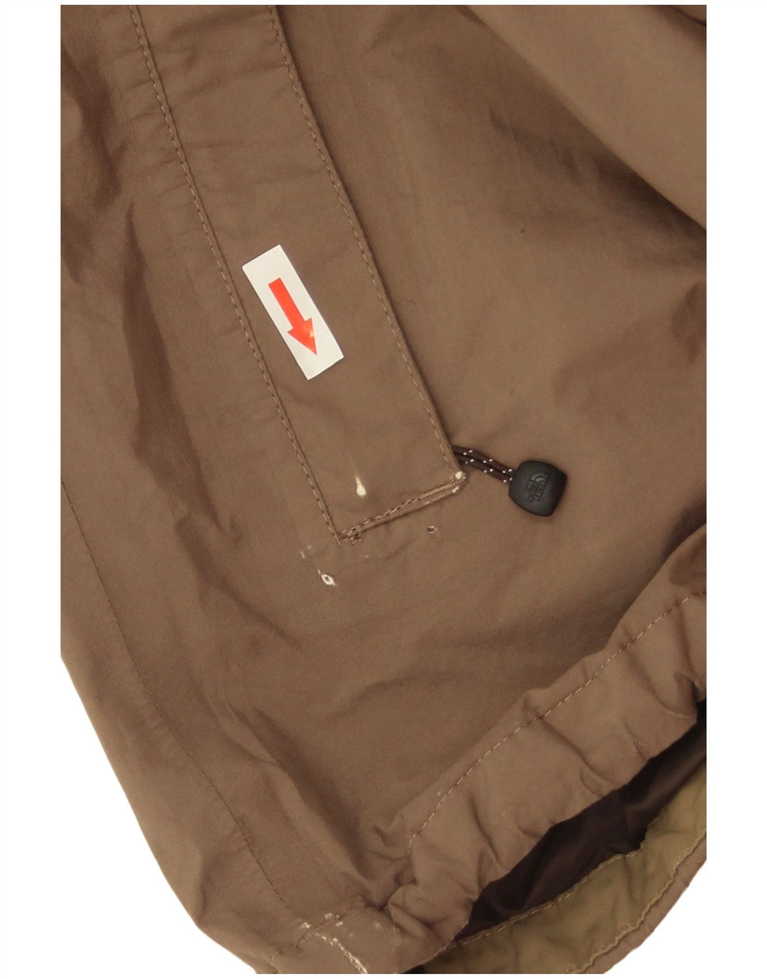 Jaqueta de chuva masculina com capuz The North Face UK 40 grande poliéster marrom