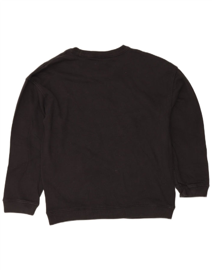 Adidas Mens Moletom Jumper Médio Algodão Preto