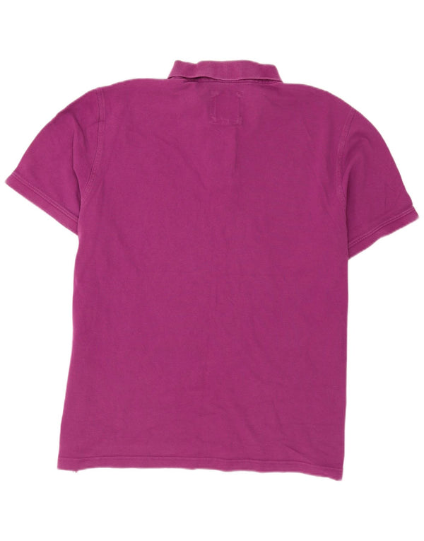 Camisa polo masculina 2XL de algodão roxo da Crew Clothing