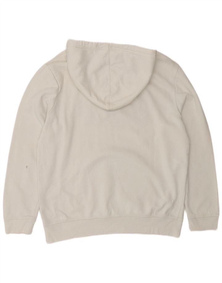 Suéter com capuz gráfico masculino Gap grande algodão branco
