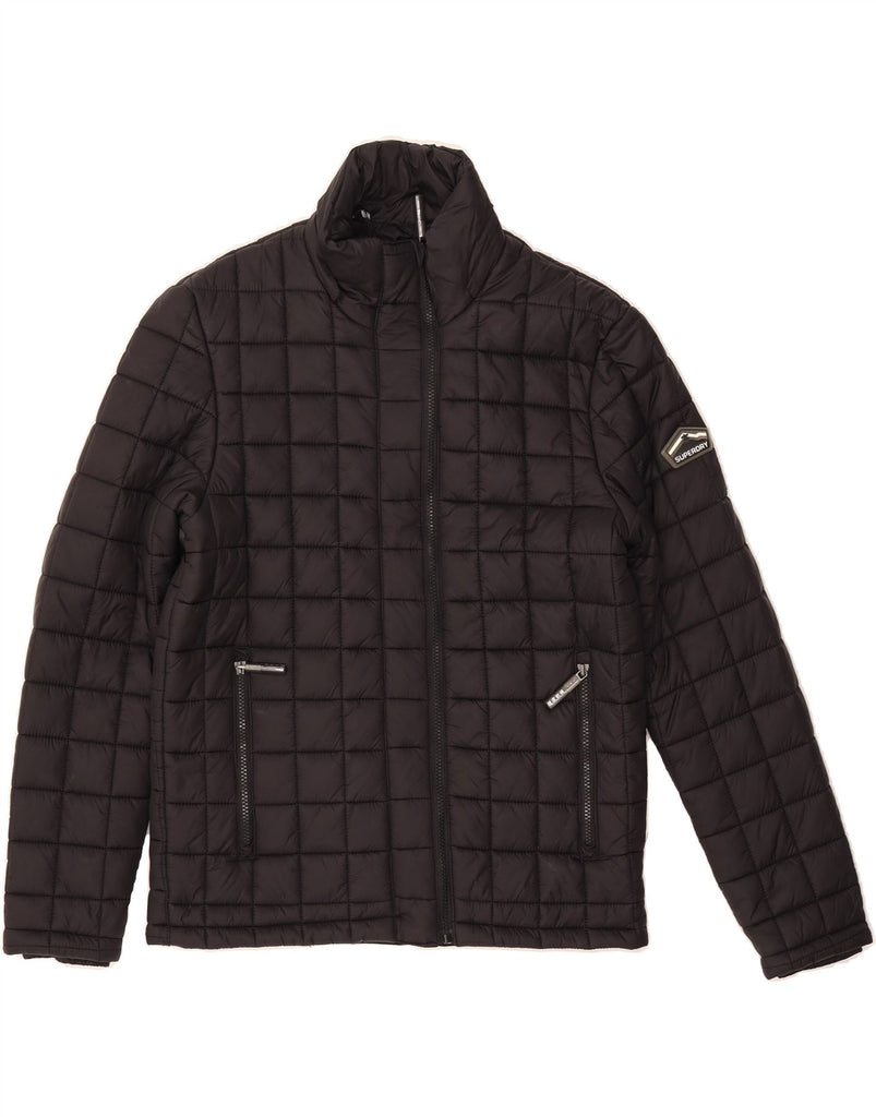 SUPERDRY Mens Padded Jacket UK 38 Medium Black Nylon Vintage Superdry and Second-Hand Superdry from Messina Hembry 