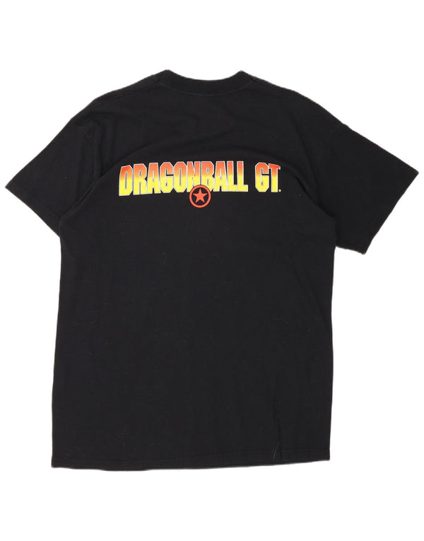 Camiseta masculina vintage Dragon Ball GT 1997 gráfica top médio preto