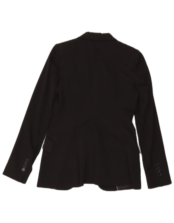 Jaqueta blazer feminina Massimo Dutti com 1 botão UE 38 pequena lã preta