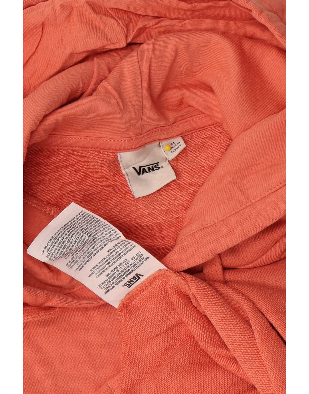 Vans Womens Hoodie Jumper UK 14 Médio Laranja Algodão