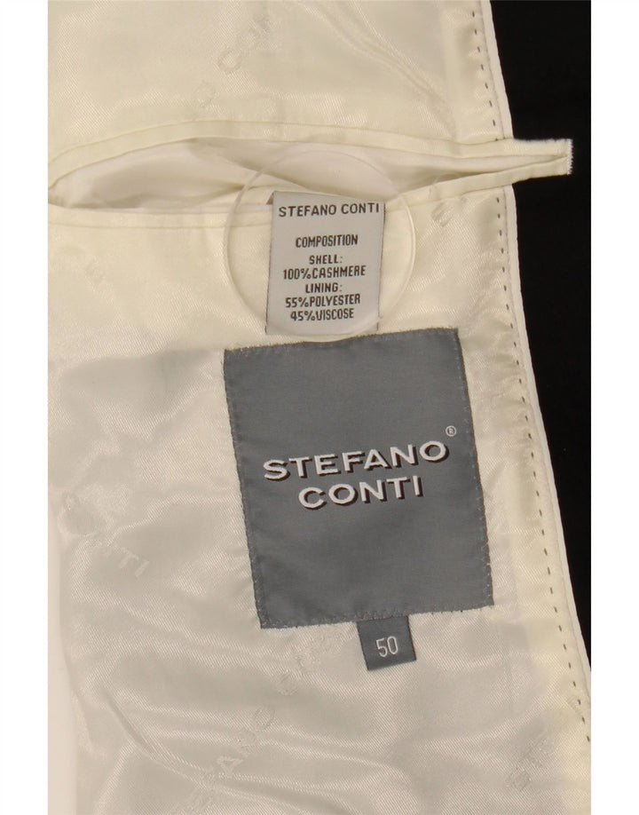 Sobretudo masculino Stefano Conti IT 50 grande caxemira preta