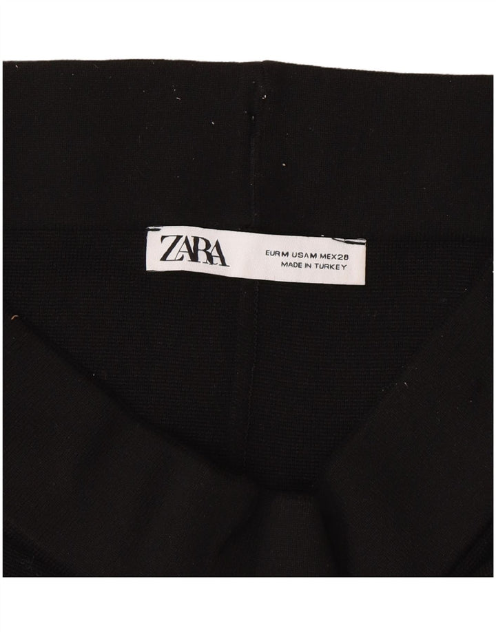 Leggings femininos Zara UK 12 médio preto poliamida