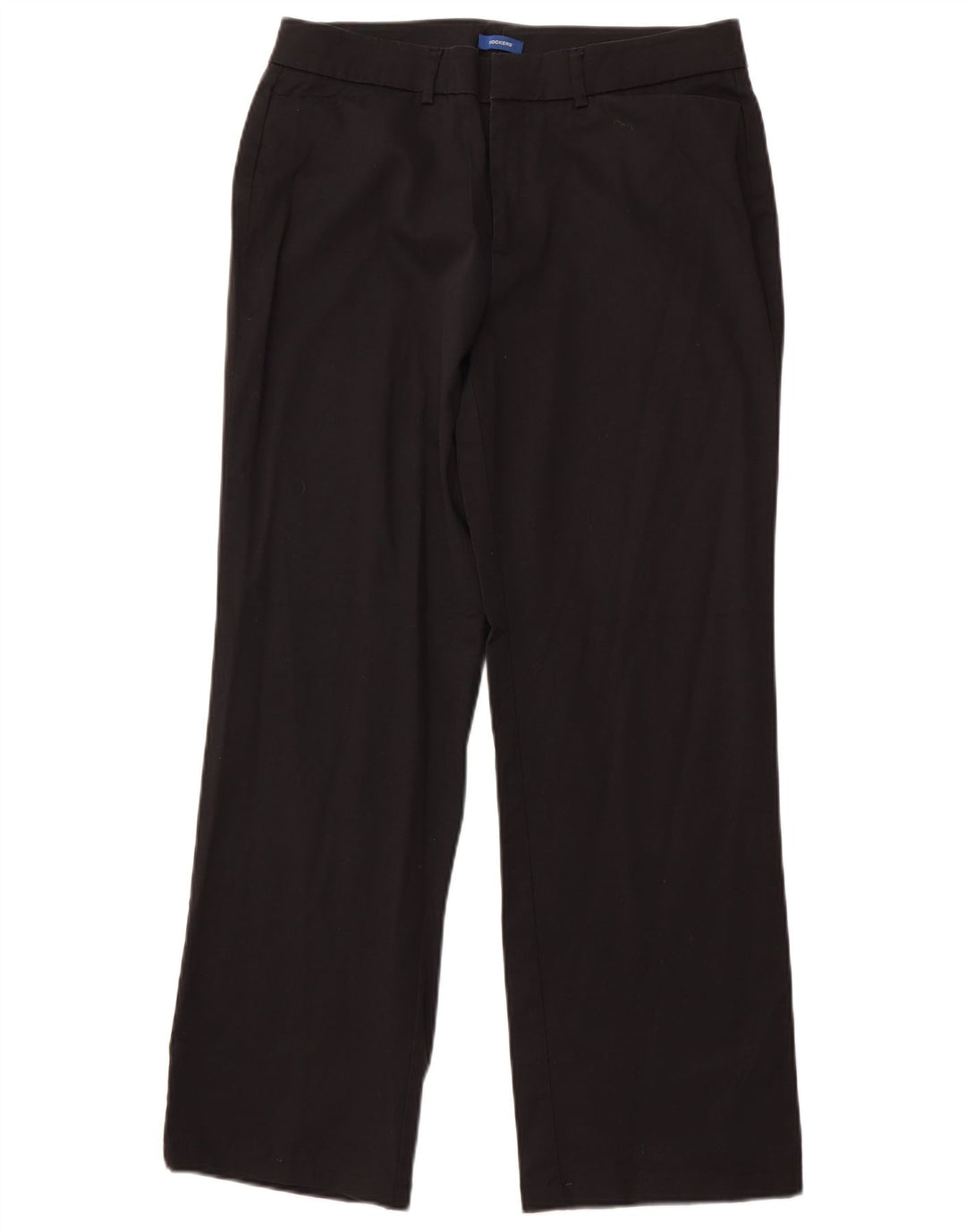 Calça feminina casual reta DOCKERS US 12 grande W32 L29 algodão preto