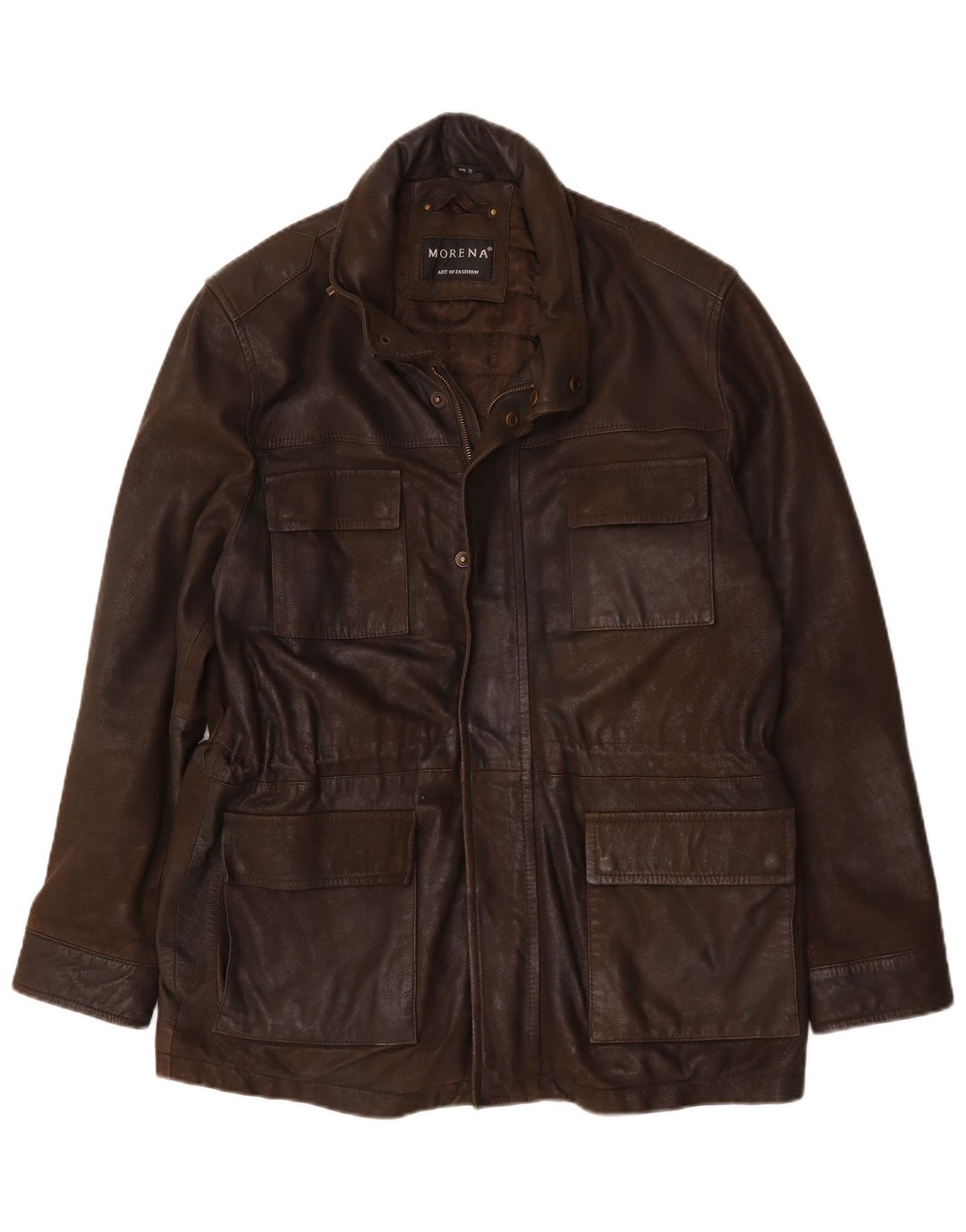 Jaqueta de couro masculina Morena UK 42 XL marrom
