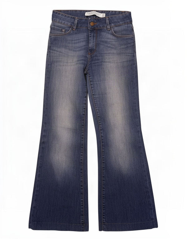 Zara Jeans feminino queimado EU 38 pequeno W28 L30 azul