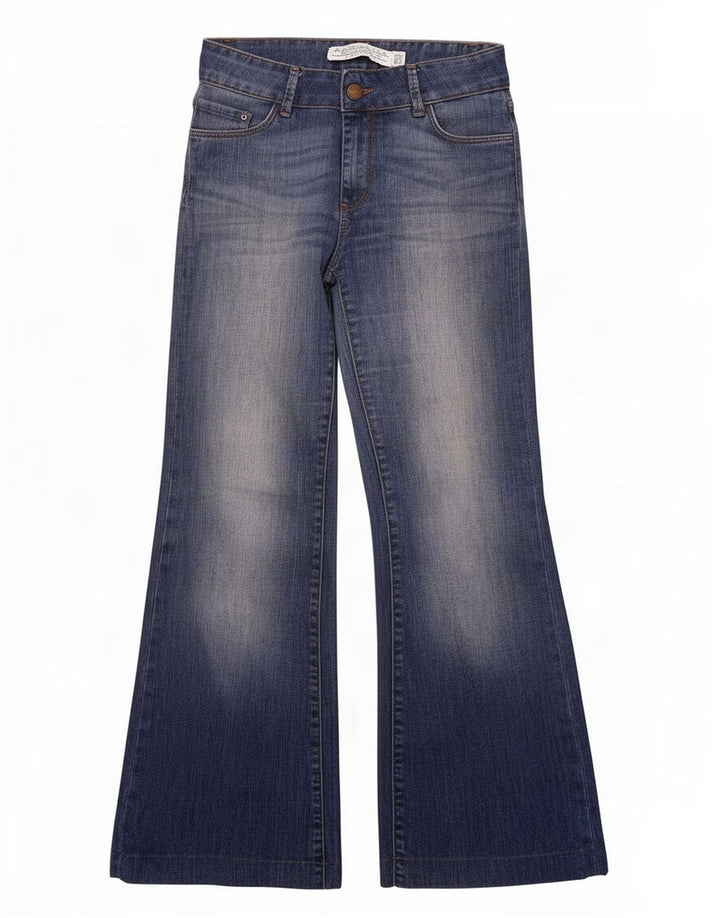 Zara Jeans feminino queimado EU 38 pequeno W28 L30 azul