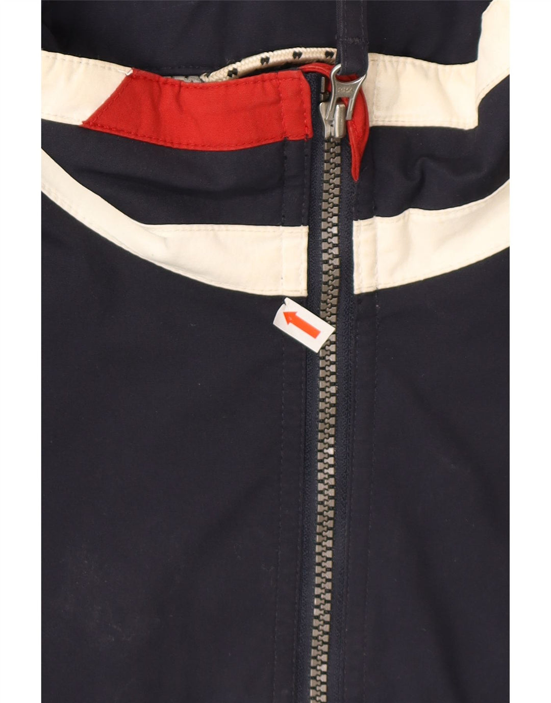Jaqueta bomber masculina Murphy & Nye Sailmakers Reino Unido 44 2XL azul marinho bloco colorido