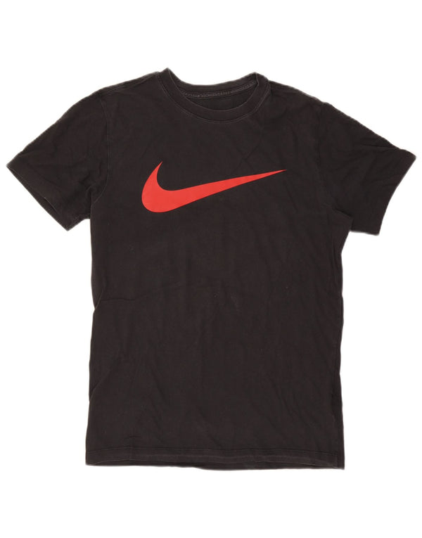 Camiseta Nike masculina gráfica top pequeno algodão preto