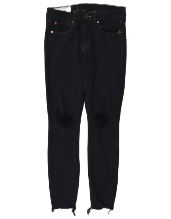 Jeans skinny de cintura média feminino Gap W28 L28 algodão azul marinho