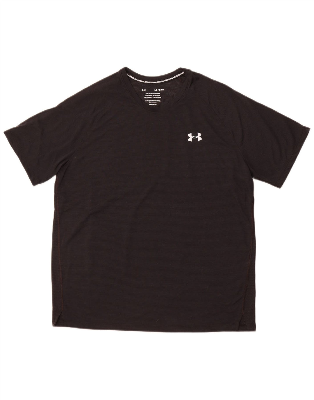 Camiseta masculina Under ARMOR Heat Gear grande preta
