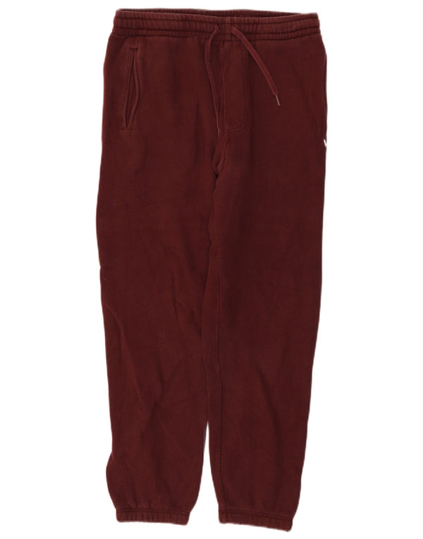 Calças de treino masculinas Vans Joggers pequenas de algodão Borgonha