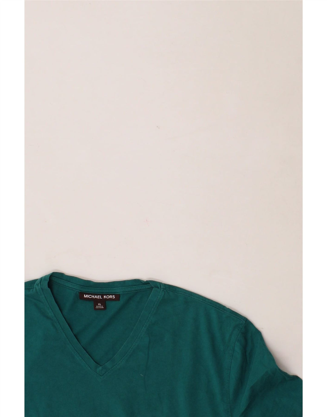 MICHAEL KORS Womens T-Shirt Top UK 18 XL Green Cotton Vintage Michael Kors and Second-Hand Michael Kors from Messina Hembry 