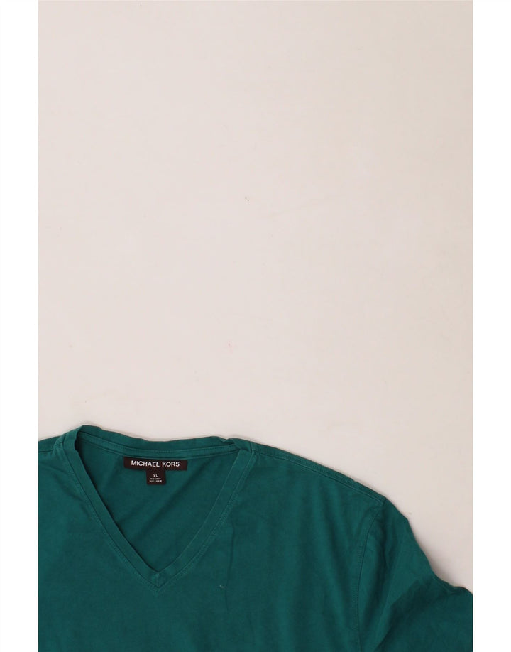 MICHAEL KORS Womens T-Shirt Top UK 18 XL Green Cotton Vintage Michael Kors and Second-Hand Michael Kors from Messina Hembry 