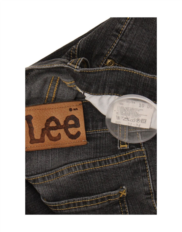 Jeans retos femininos LEE W31 L25 algodão cinza