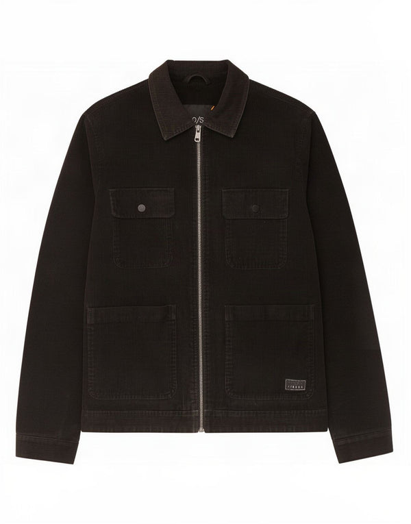 Jaqueta de veludo masculina vintage UK 40 grande algodão preto