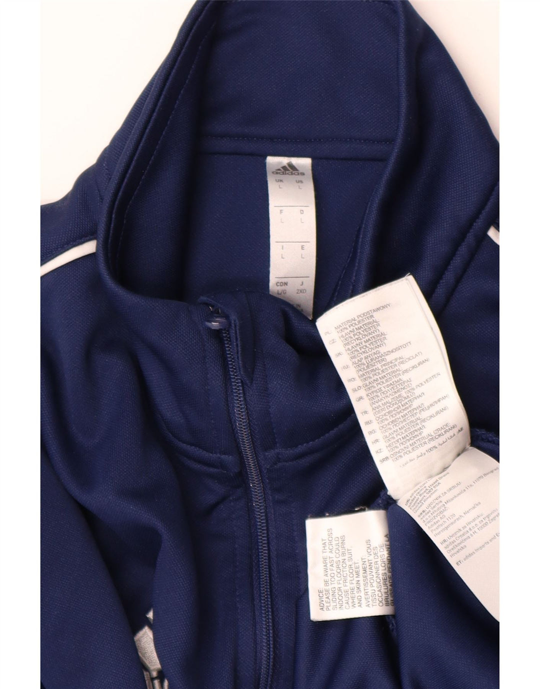 ADIDAS Mens Aeroready Zip Neck Pullover Treino Top Grande Azul Marinho
