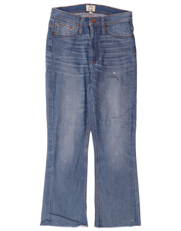 J. CREW Calça jeans feminina Billie Demi Bootcut W27 L25 algodão azul
