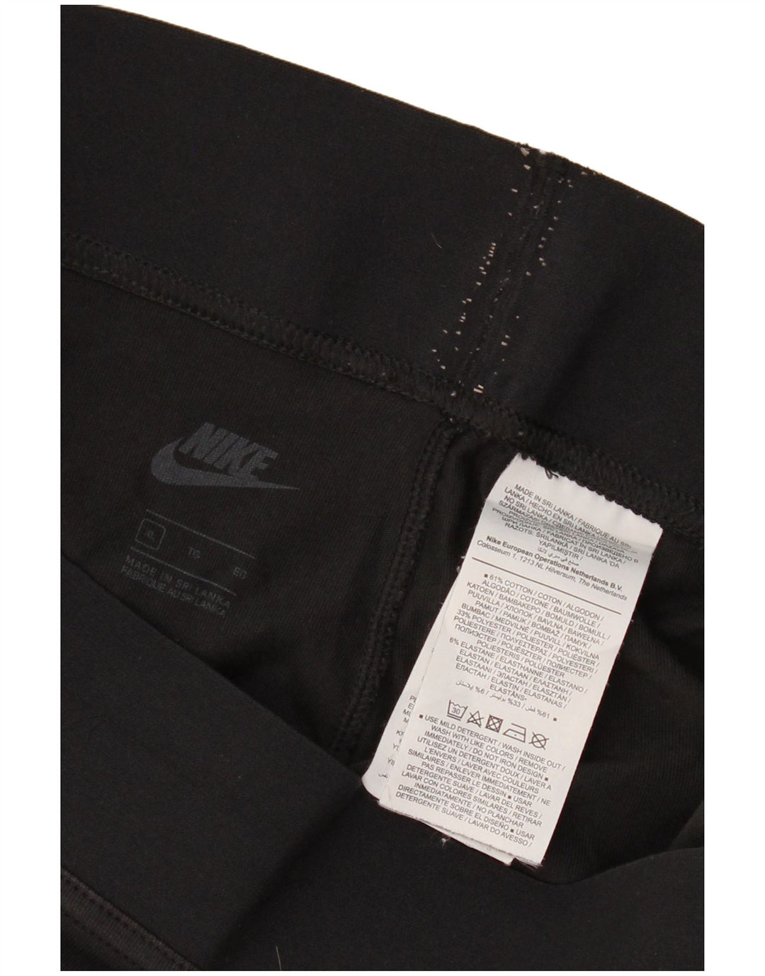 Leggings NIKE feminino gráfico UK 18 XL preto algodão