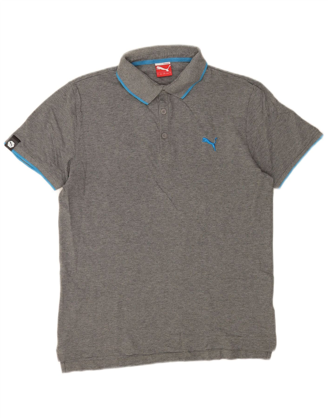 Camisa polo masculina Puma cinza médio