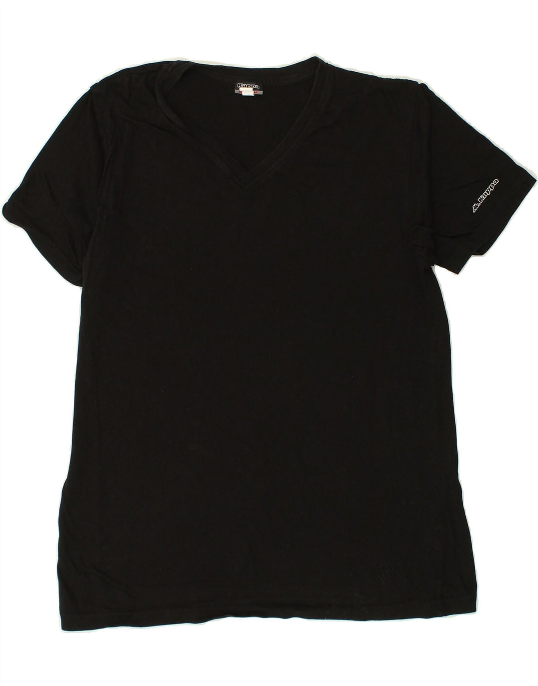 KAPPA Mens T-Shirt Top Medium Black Cotton | Vintage Kappa | Thrift | Second-Hand Kappa | Used Clothing | Messina Hembry 