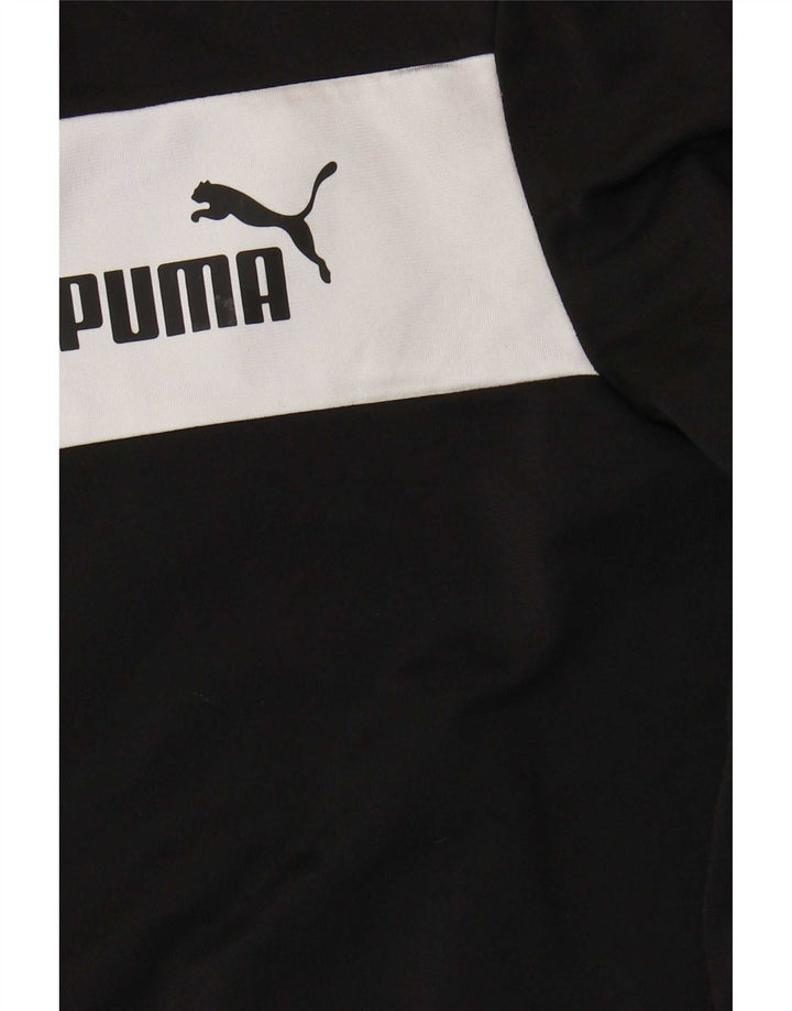 Jaqueta Puma Meninos Treino Top 11-12 Anos Preto Colorblock Poliéster