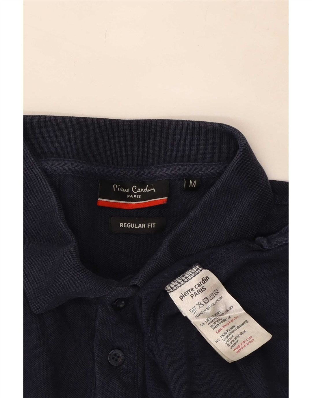 Camisa polo masculina Pierre Cardin Regular Fit médio algodão azul marinho