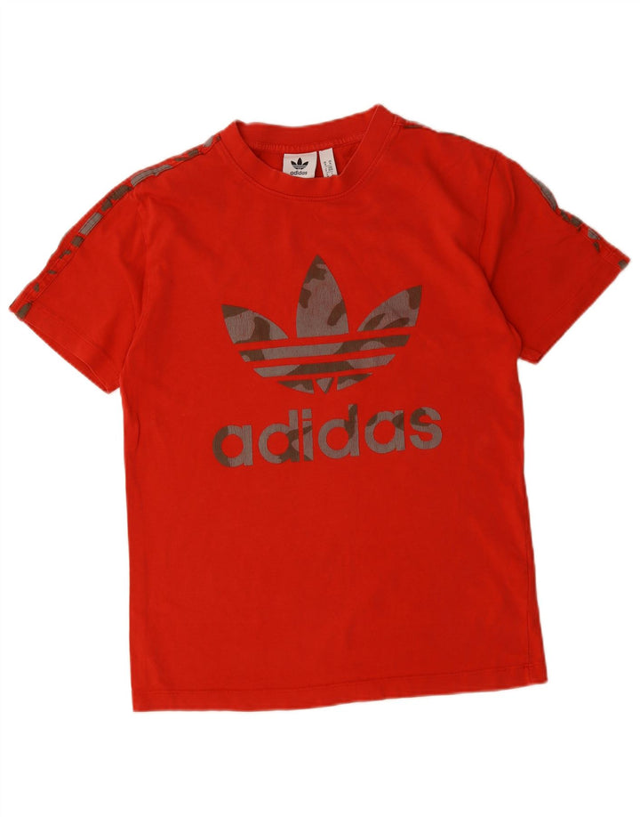 Adidas Mens Graphic T-Shirt Top Médio Algodão Vermelho