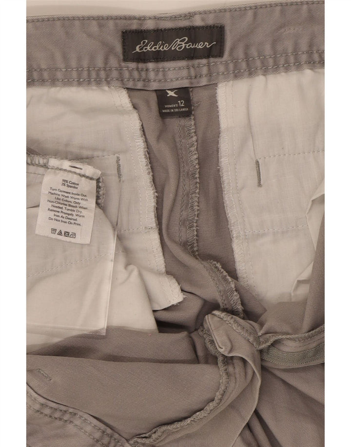 EDDIE BAUER Womens Chino Shorts US 12 Large W34  Grey Cotton Vintage Eddie Bauer and Second-Hand Eddie Bauer from Messina Hembry 