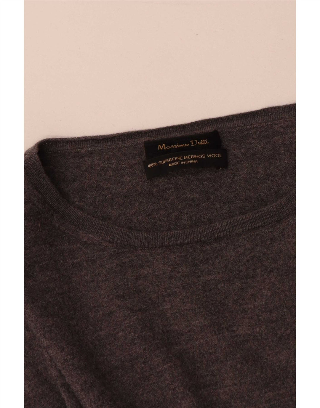 Suéter feminino Massimo Dutti com gola canoa 7-8 anos lã cinza