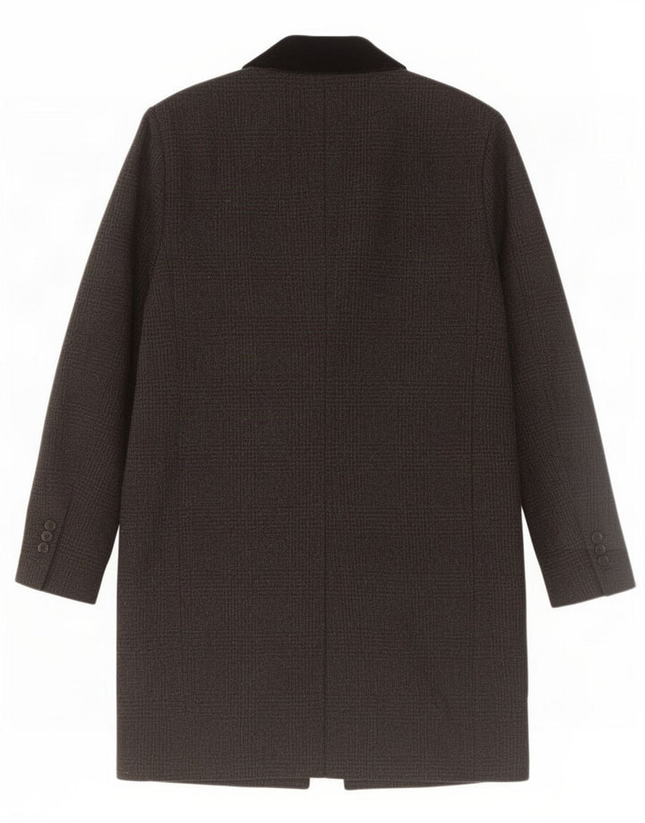 Sobretudo masculino All Saints Reino Unido 36 pequeno preto houndstooth lã