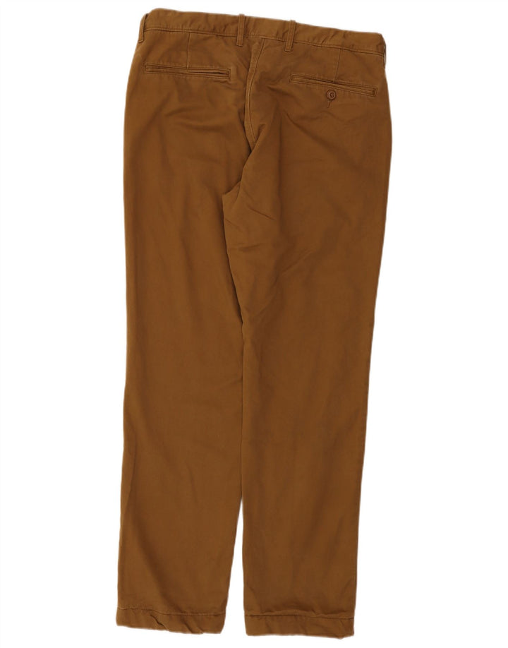 J. CREW Calça Chino Masculina Reta W32 L30 Algodão Bege