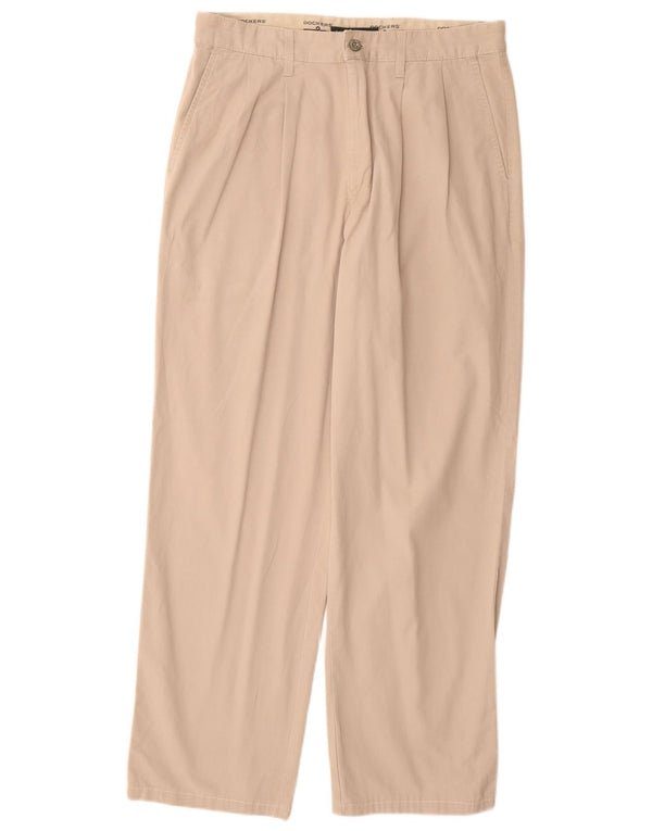 Calça Chino Masculina DOCKERS Pegged W33 L30 Algodão Bege