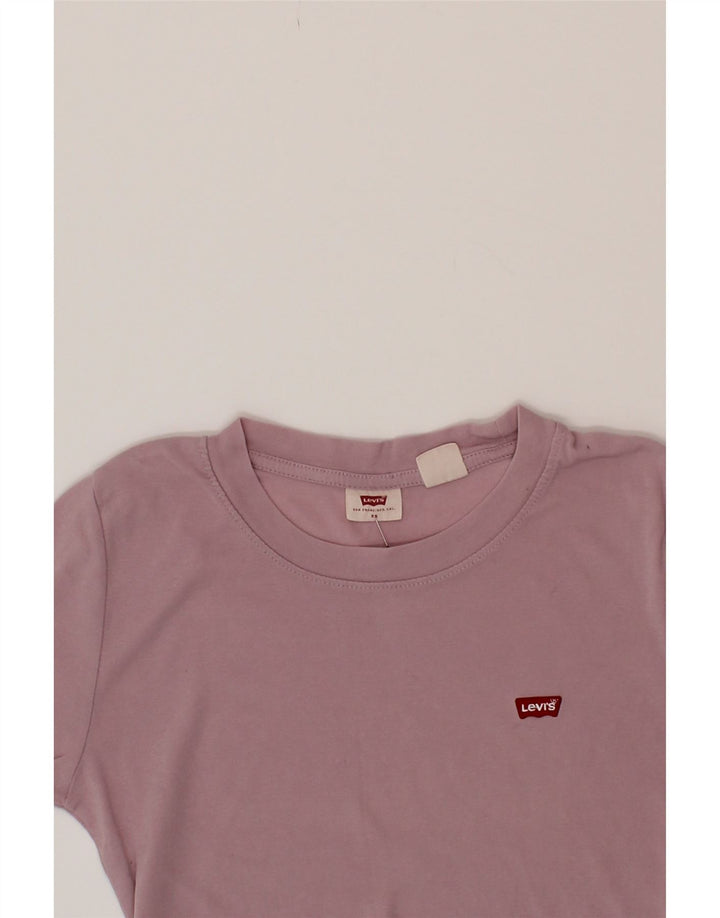 LEVI'S Womens T-Shirt Top UK 6 XS Pink Cotton Vintage Levi's and Second-Hand Levi's from Messina Hembry 