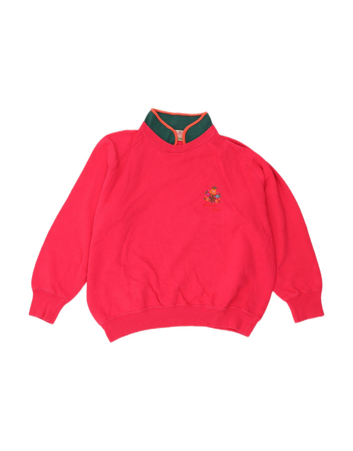 Suéter feminino AMERICAN SYSTEM UK 16 grande bloco colorido rosa