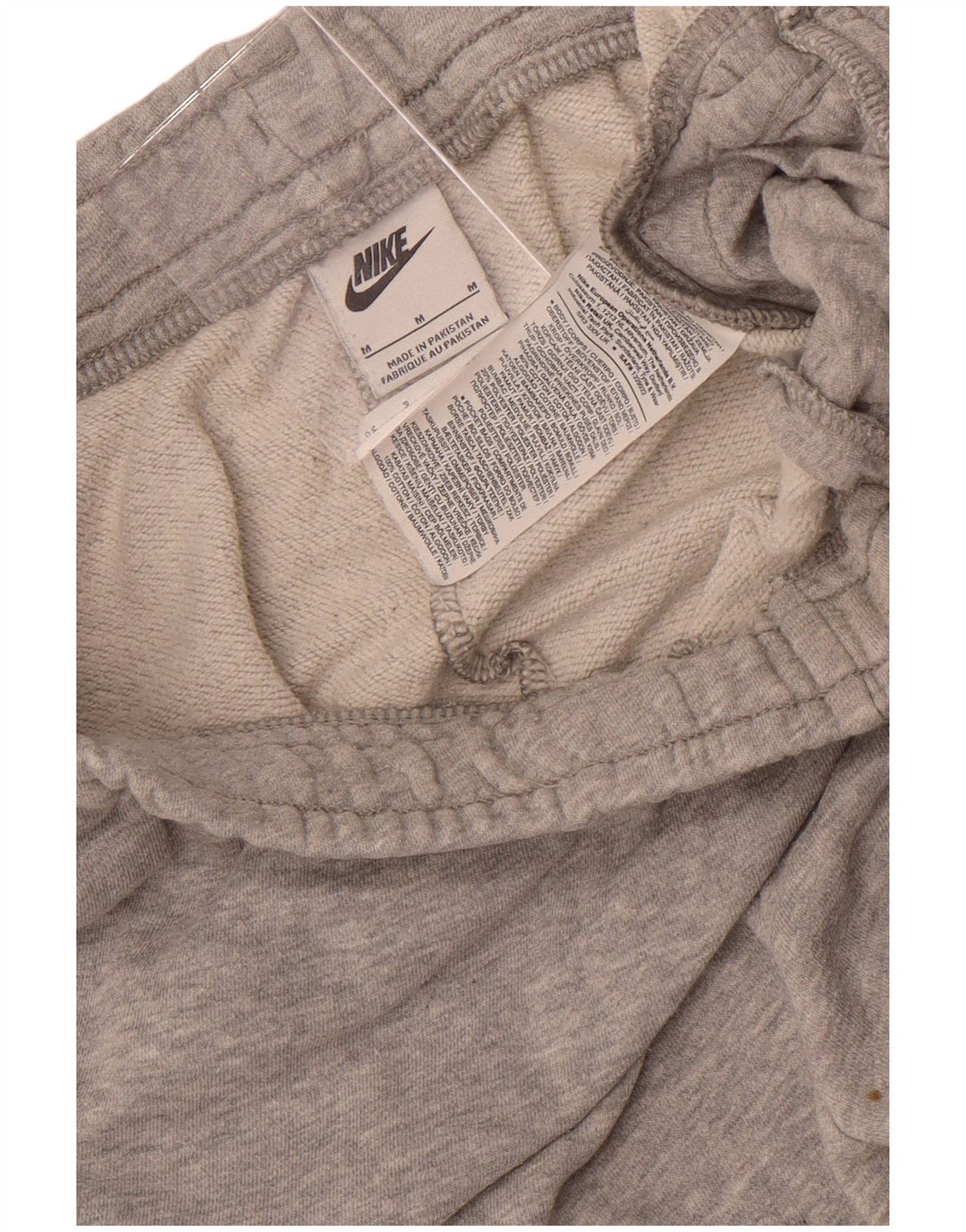 Calça de treino masculina Nike Joggers cinza médio algodão manchado