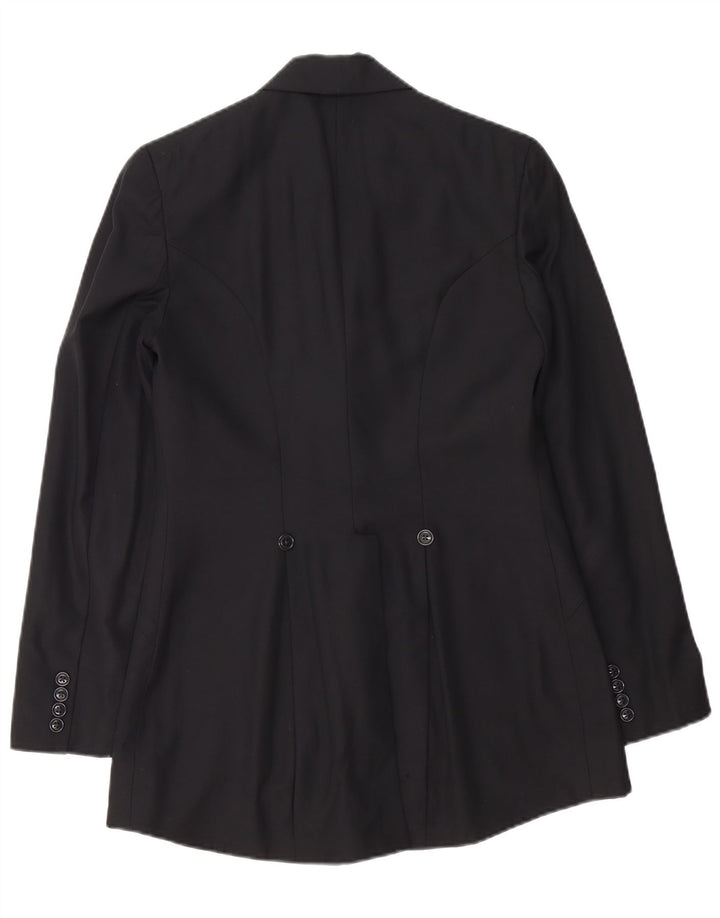 Jaqueta blazer feminina Ralph Lauren com 1 botão EUA 8 lã preta média