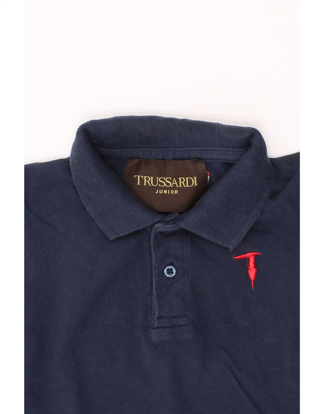 TRUSSARDI JUNIOR Baby Boys Polo Shirt 18-24 Months Navy Blue Cotton Vintage Trussardi Junior and Second-Hand Trussardi Junior from Messina Hembry 
