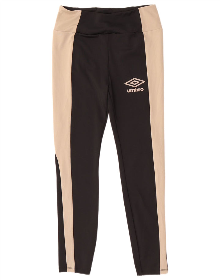 Leggings femininas Umbro UK 12 poliéster colorblock preto médio